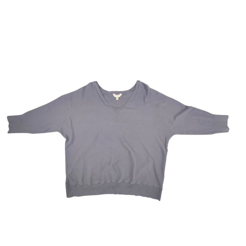 Terra & Sky Top Womens 4X Gray Soft Everyday Knit Minimalist Transitional Blouse
